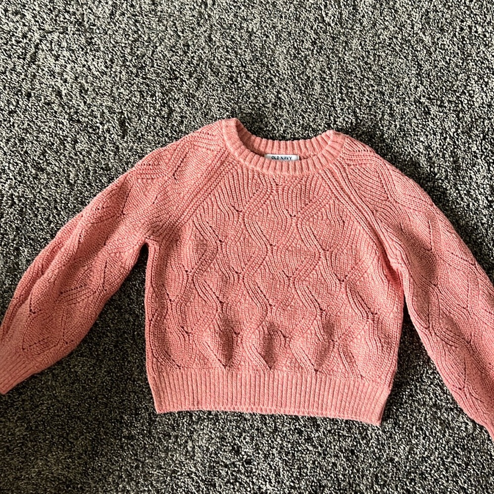 Girls Old Navy pink sweater